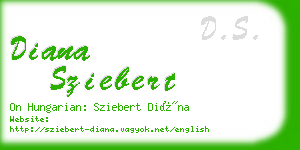 diana sziebert business card